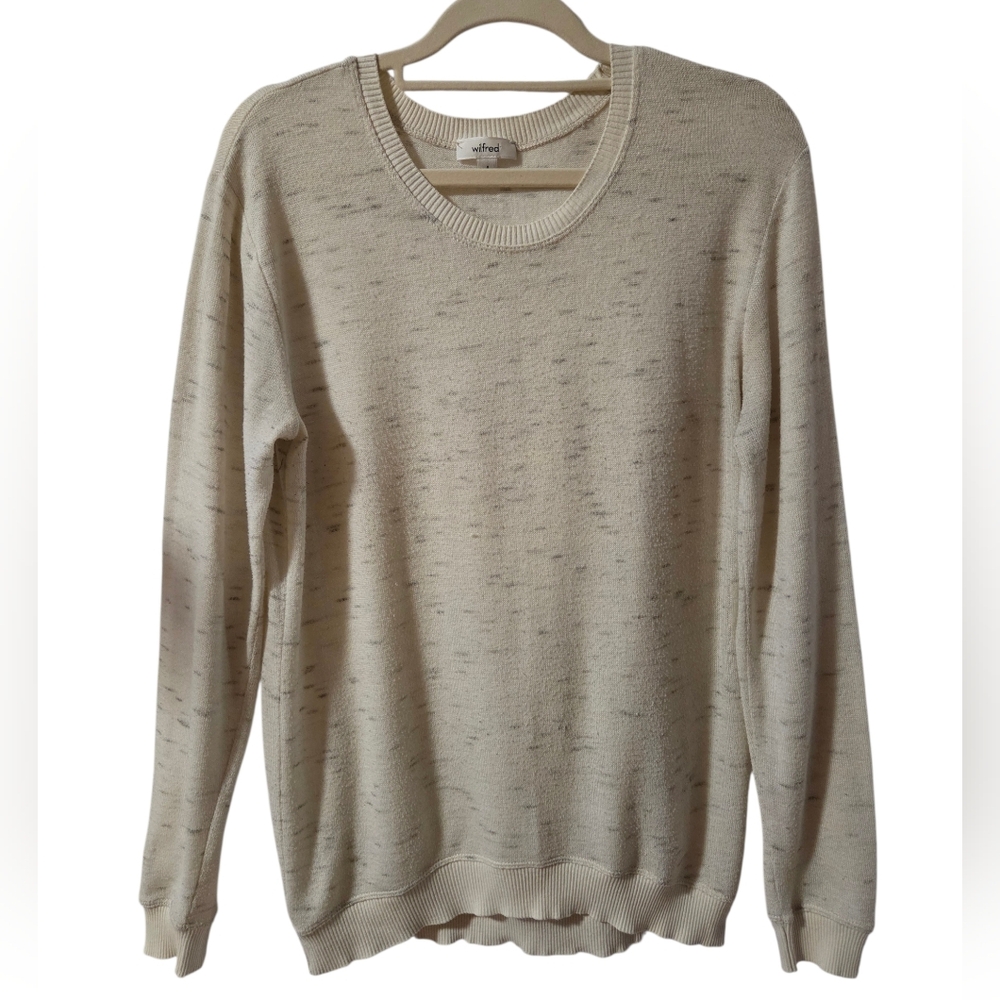 🎉 3/$60 Aritzia Wilfred Cream Knit Crewneck Sweater Size Small - Picture 2 of 6